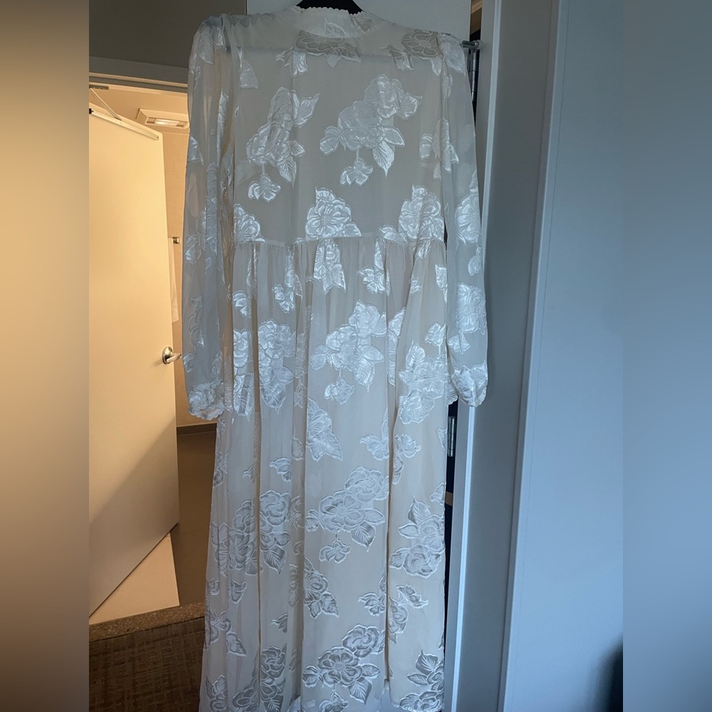 Sister Jane Dandelion Midi Dress - Elegant Cream Floral Women's Skirt - Picture 5 of 6